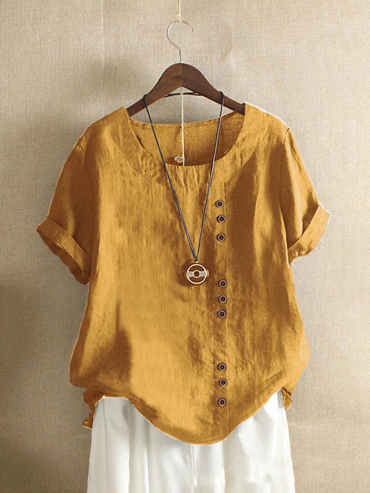 Women Cotton Linen Streetwear Summer Y2K Tops – Vintage Casual Elegant T-Shirt Loose Fashion Tee 👕✨