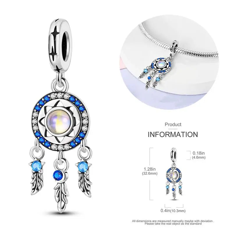 925 Sterling Silver Flying Bird & Butterfly Safety Chain Charm Beads for Original 3mm Bracelet – DIY Jewelry Gift