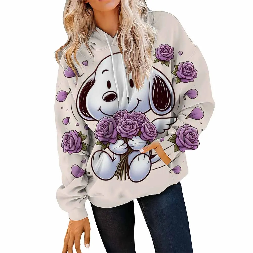 Women’s Disney Stitch Long Sleeve Hoodie – Unisex Round Neck Sweatshirt Y2K 90s Gothic Autumn Winter Pullovers 🐾❄️