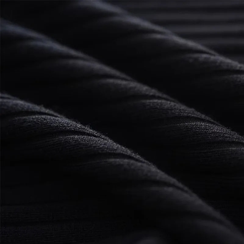 Elegant Knitted Midi Dress for Women – Knee-Length Base Layer Dress, Autumn Winter Polyester One-Step Skirt