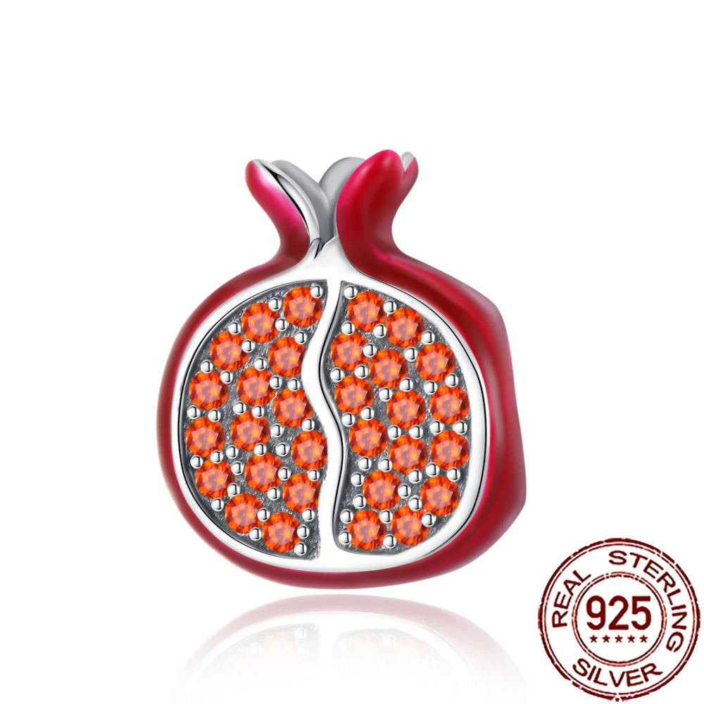 2025 New 925 Sterling Silver Coffee, Cake, Fruit & Burger Charms | Fit Pandora Bracelet & Necklace DIY Jewelry