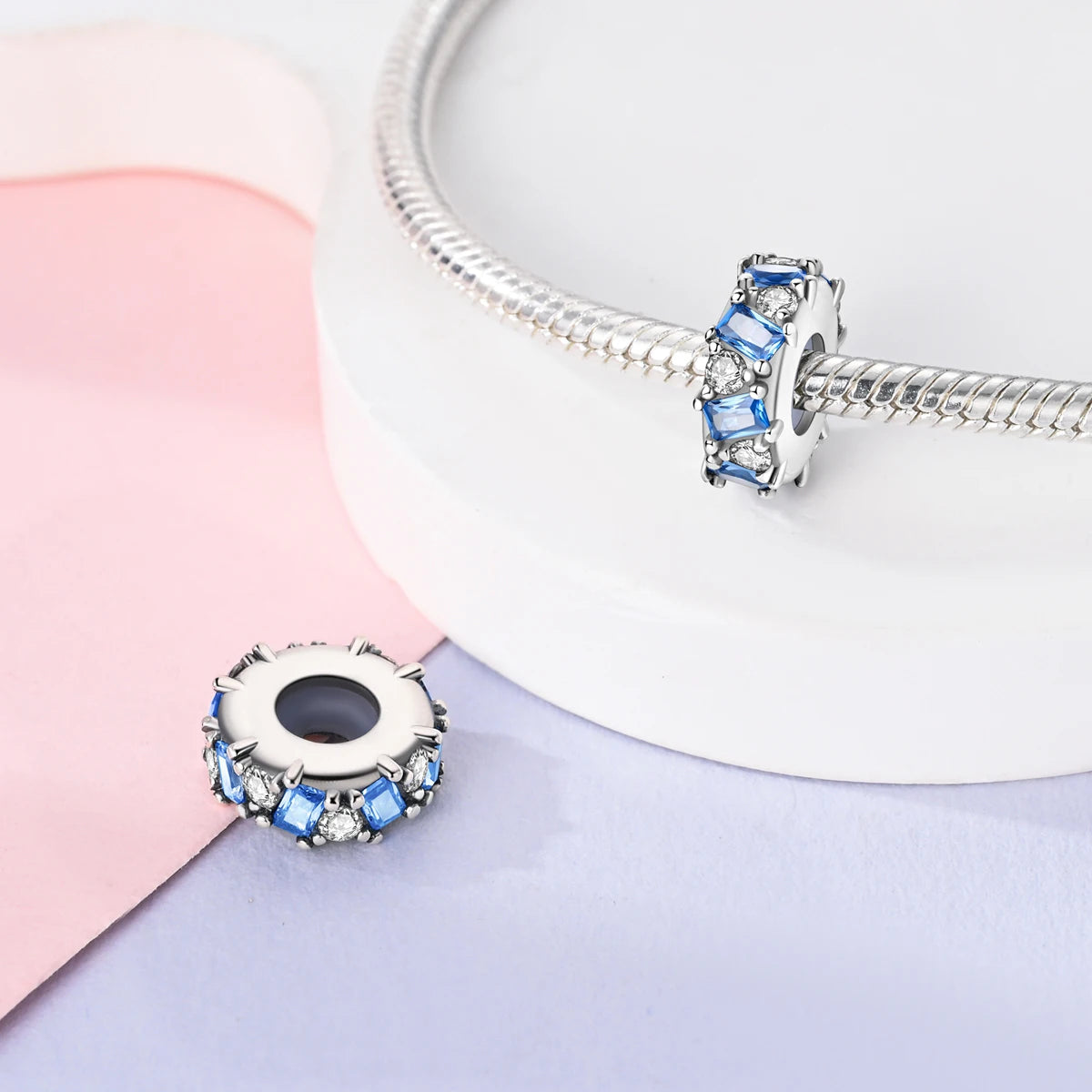 Original 925 Sterling Silver Stopper Bead Clip Charm | Fits Bangle Bracelet DIY Jewelry