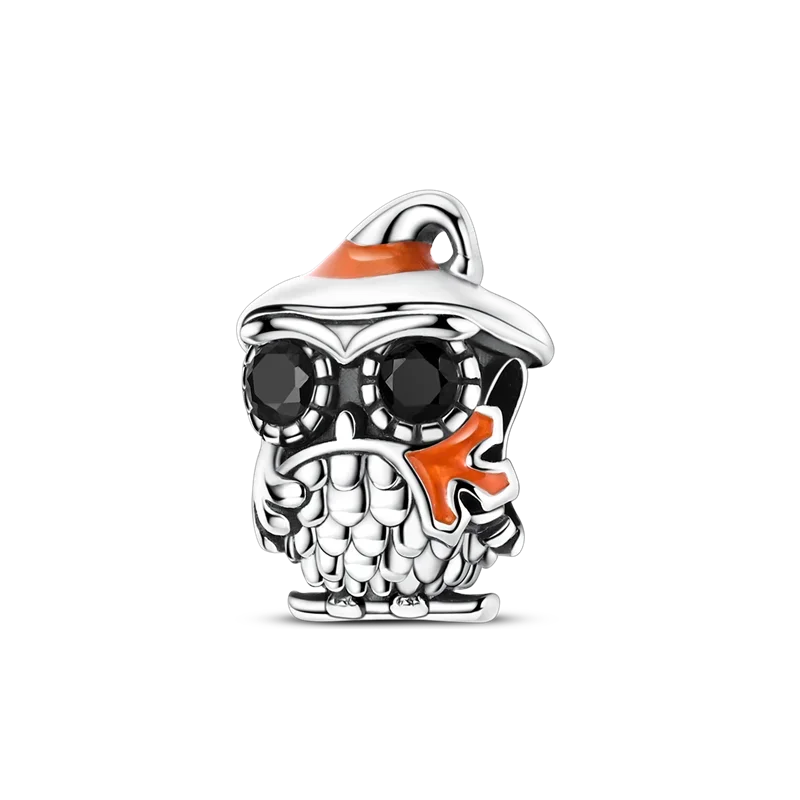 925 Sterling Silver Golden Autumn Charms | Maple Leaf & Pumpkin Beads Fit Original Bracelet DIY Jewelry Gift