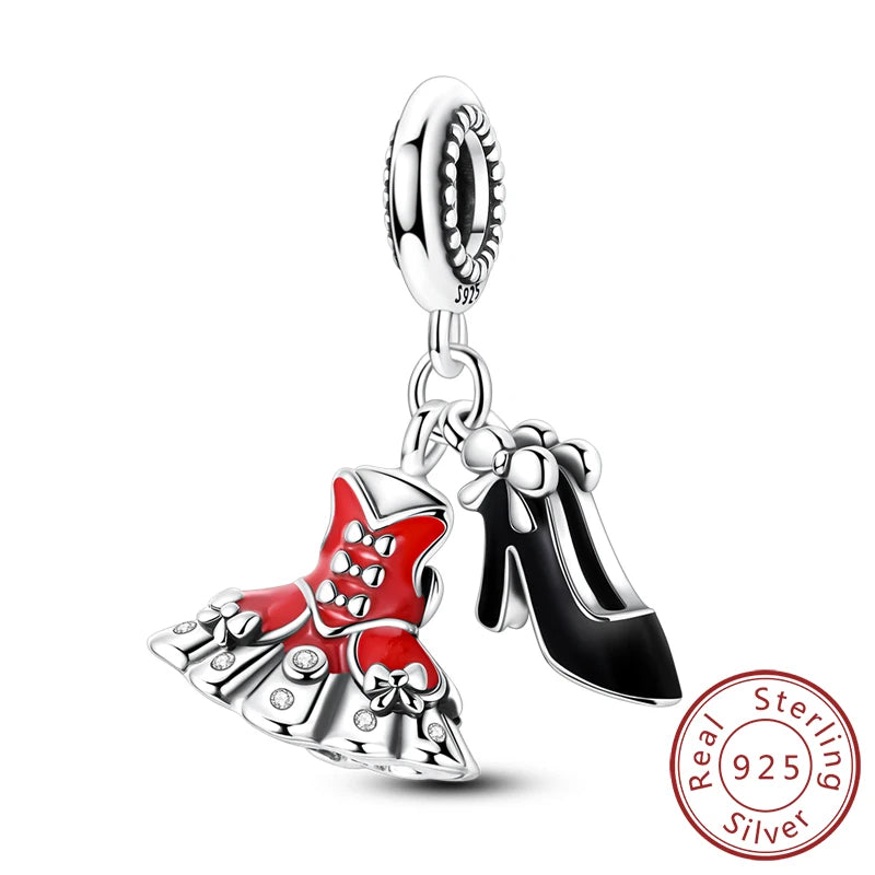 New 925 Sterling Silver Animal & Symbol Charms Beads – Capybara, Firefly, Puppy, Cat, Horseshoe Pendants Fit Bracelets & Bangles