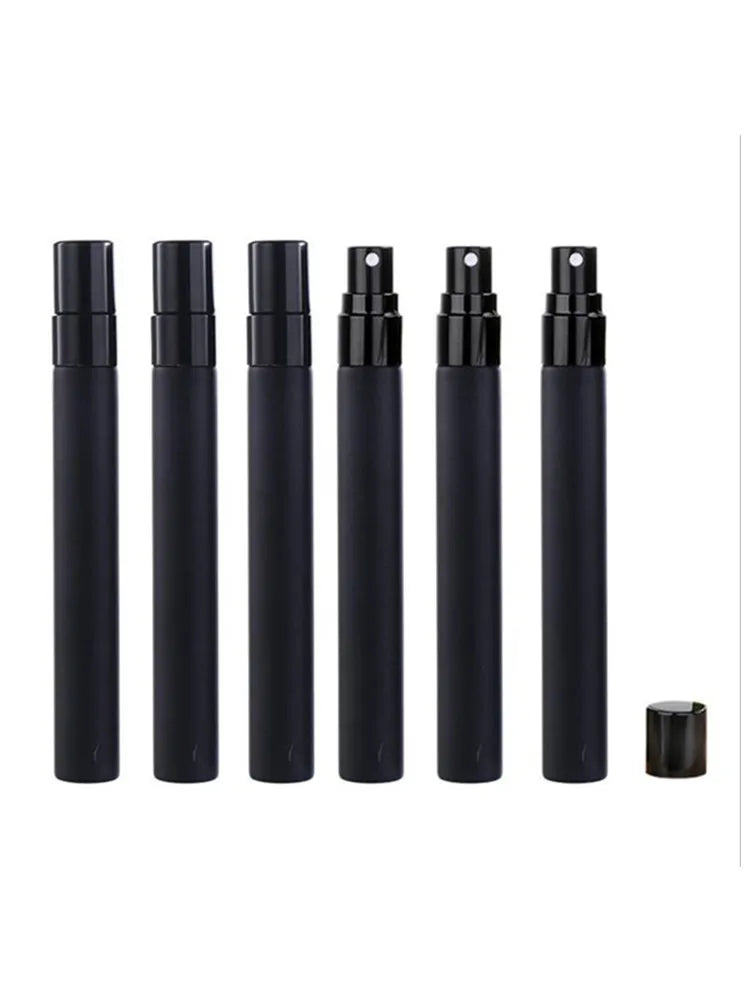 5/50/100PCS 5ml & 10ml Black Perfume Bottles – Travel Glass Cosmetic Sample Test Tubes | Empty Refillable Mini Bottles