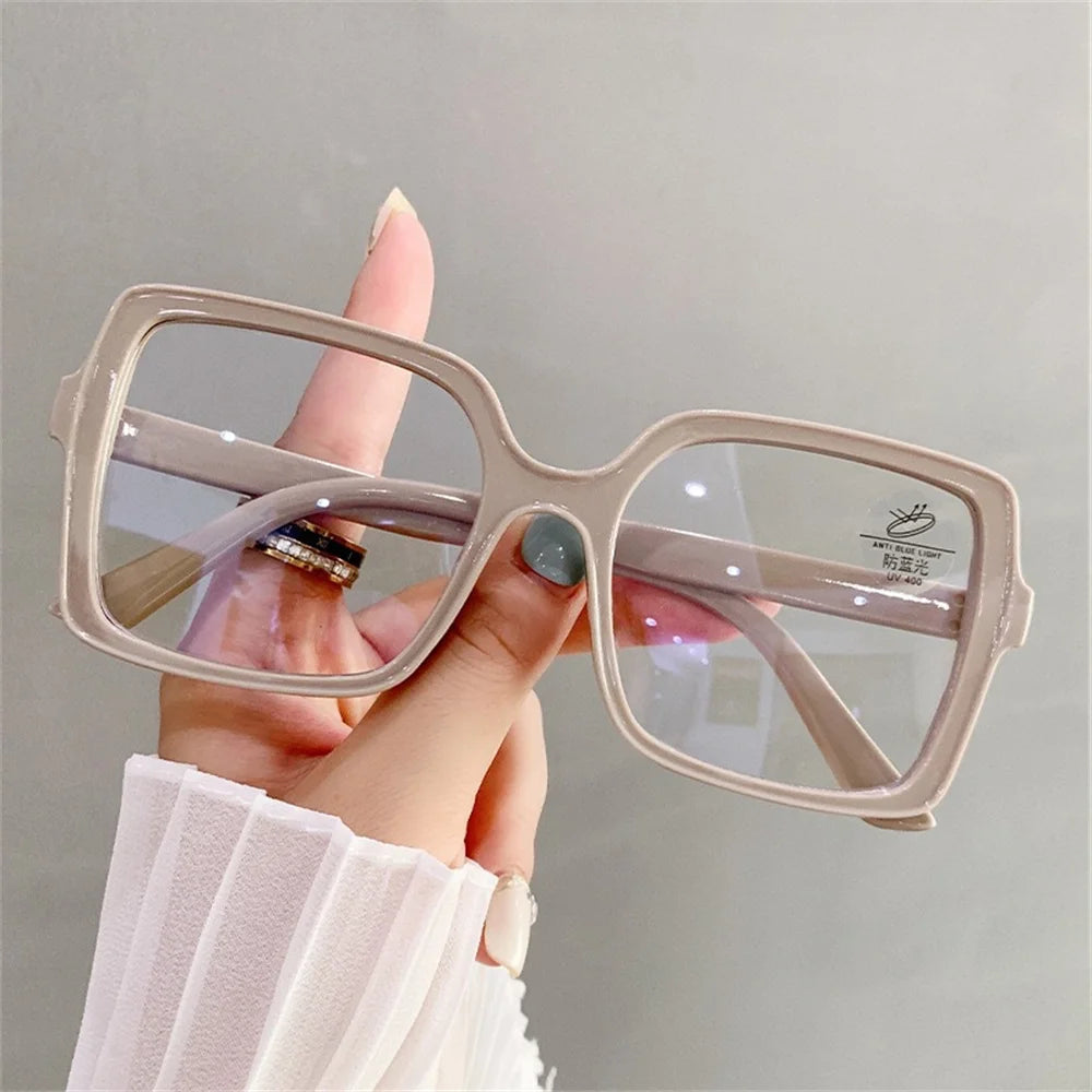 New Fashion Anti-Blue Light Glasses – Stylish Square Reading Eyeglasses for Men & Women | Transparent Frame Optical Spectacle