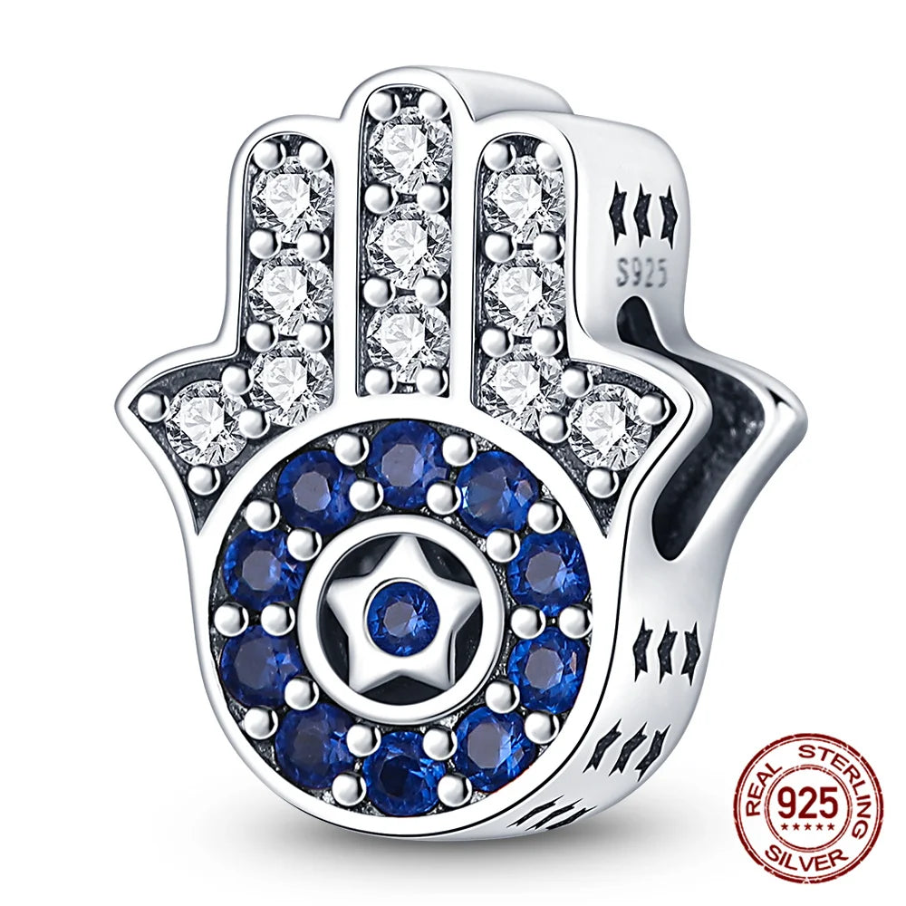 925 Sterling Silver Blue Zircon Evil Eye Charm | Original Devil Eye Series Bead Fits Pandora Bracelet – Women’s DIY Jewelry Gift