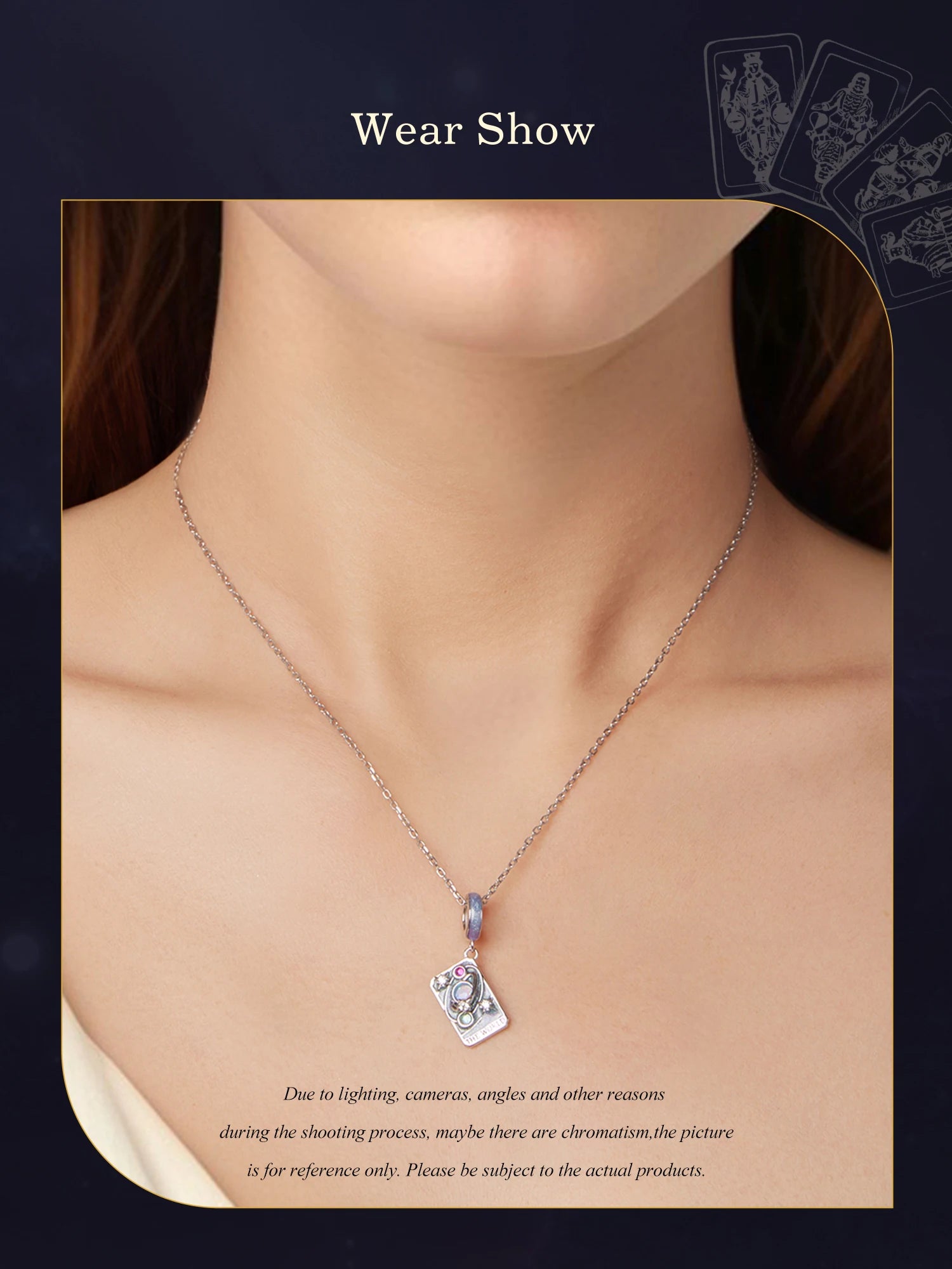 WOSTU 925 Sterling Silver Tarot Card Charm | The World Rainbow Bead Pendant for Women – DIY Bracelet & Jewelry Making