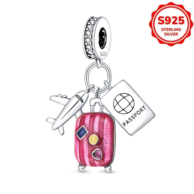 New Disney 925 Sterling Silver Cheshire Cat & Dumbo Charms – Original Bracelet Beads DIY Pendant Halloween Jewelry Gift