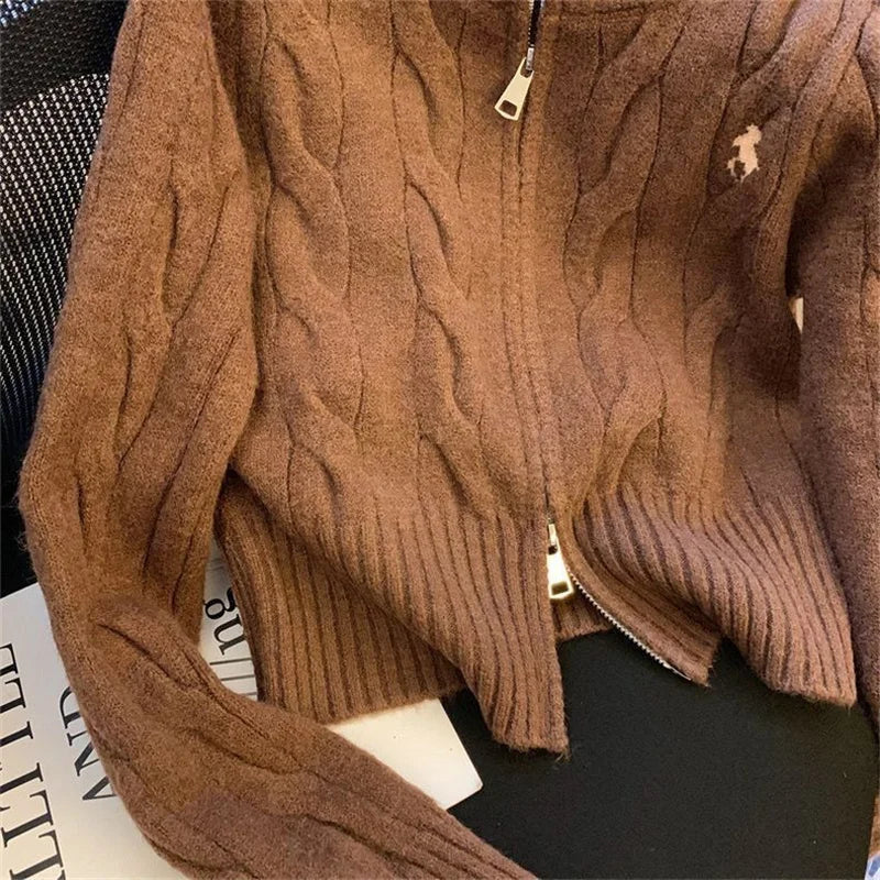 2025 Women Knitted Cardigan Sweater | Autumn Winter Loose Jacket | Warm Long Sleeve Coat Outerwear