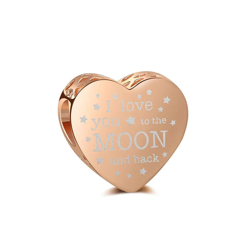 925 Sterling Silver Rose Gold Rabbit & Eiffel Tower Charm | Fit Original European Bracelet DIY Jewelry