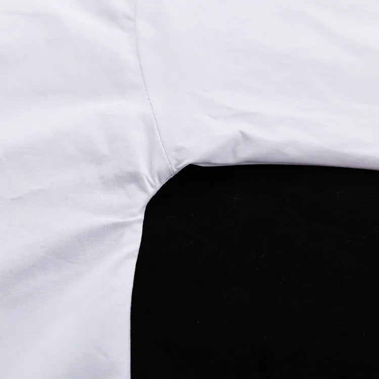 Zadily Autumn 2025 Women’s Oversized White Long Shirt – Minimalist Patchwork Button-Up Work Blouse
