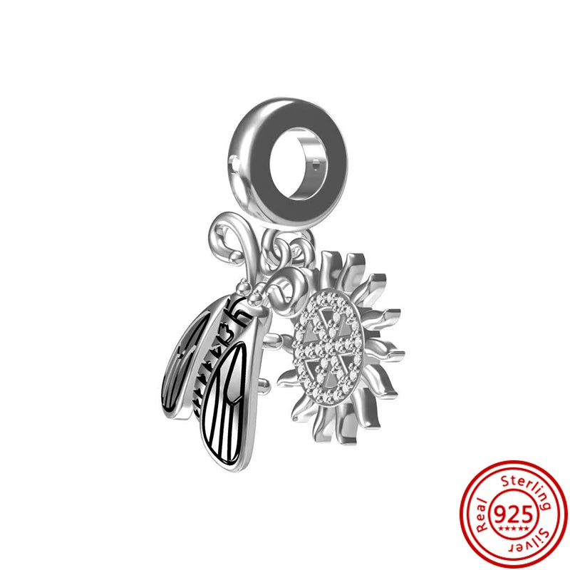 2025 Classic 925 Sterling Silver Aircraft Whistle Gear Charms | Fit Original Bracelet DIY Jewelry Birthday Gift