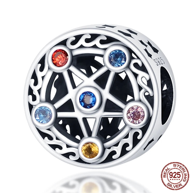 Blue Ocean Series 925 Sterling Silver Turtle Crab Mermaid Charms for 3mm Bracelet