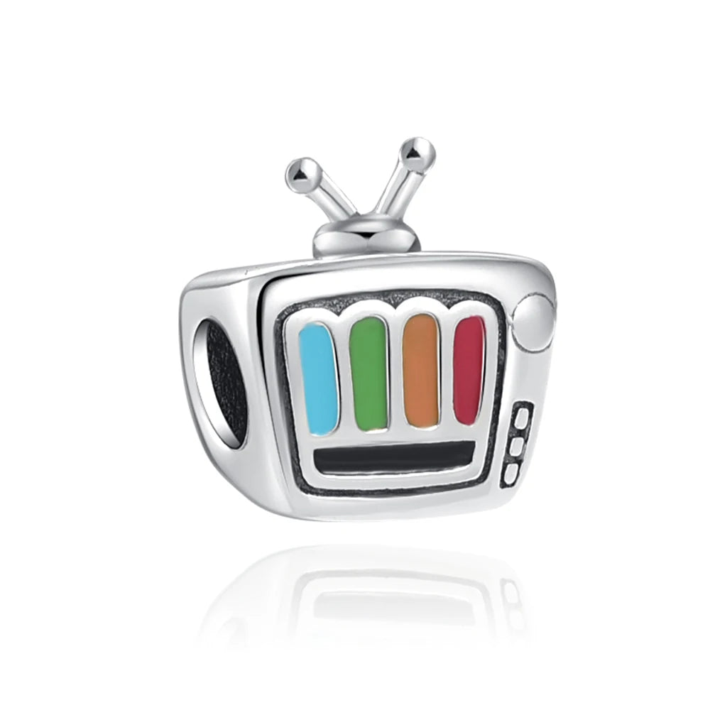 925 Sterling Silver Camera Earphone Watch Charms Beads | DIY Fashion Jewelry for Women Bracelets