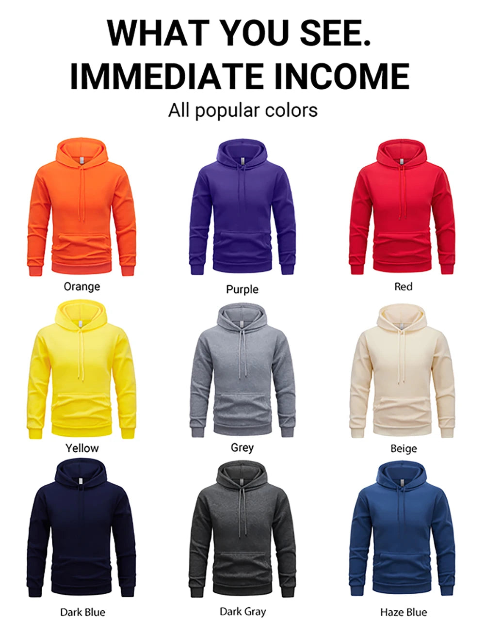 Solid Color Women’s Hoodie | Autumn Casual Fleece Pocket Hoodies | Unisex Streetwear