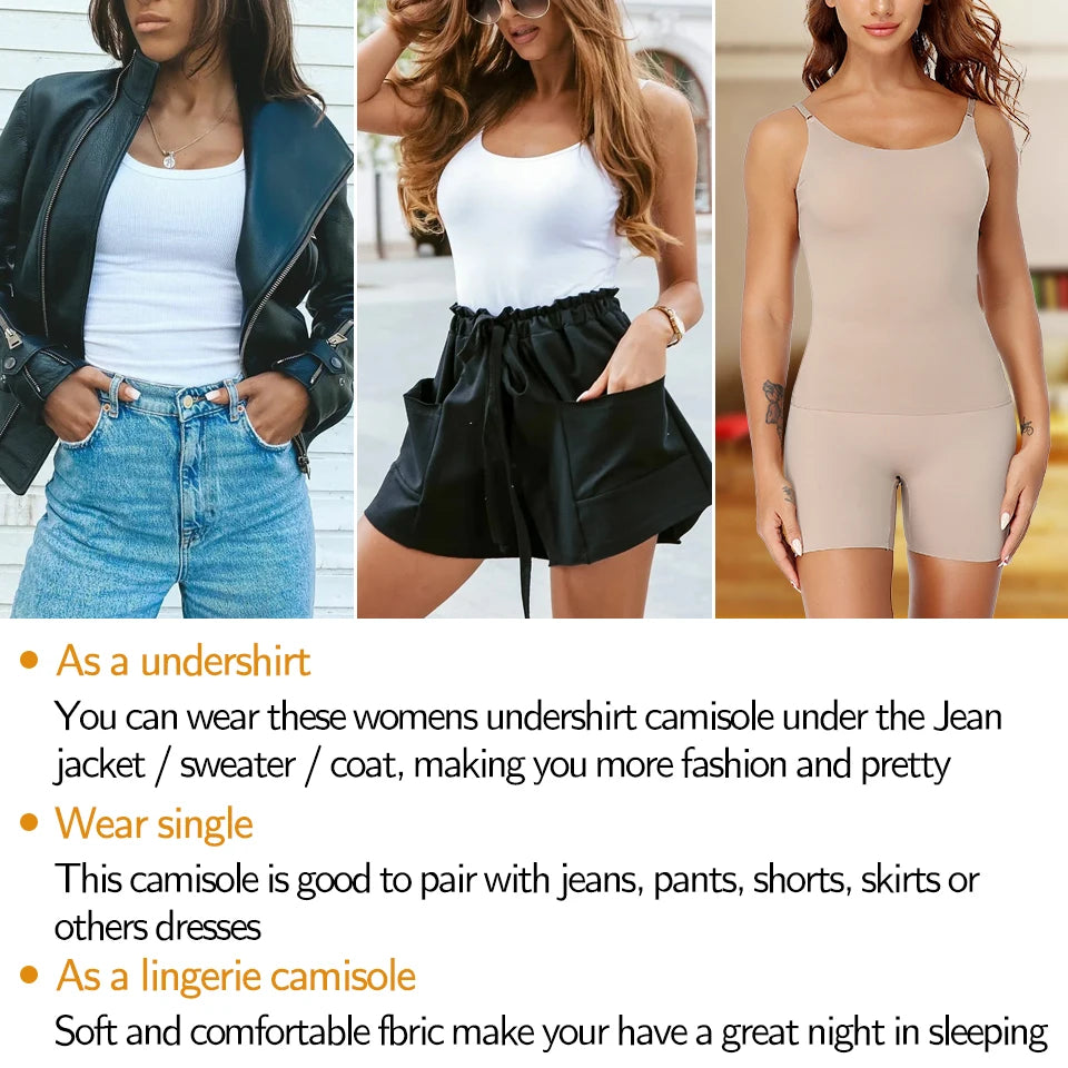 Seamless Shapewear Tank Top Camisole – Women’s Tummy Control Smooth Compression Vest in Nude & Black