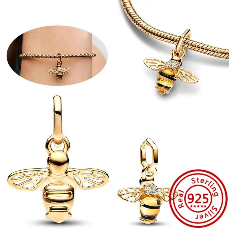 New 925 Sterling Silver Forever Always Love Murano Glass Beads | Sparkling Lucky Charms for Original Pantaro Bracelets DIY Jewelry