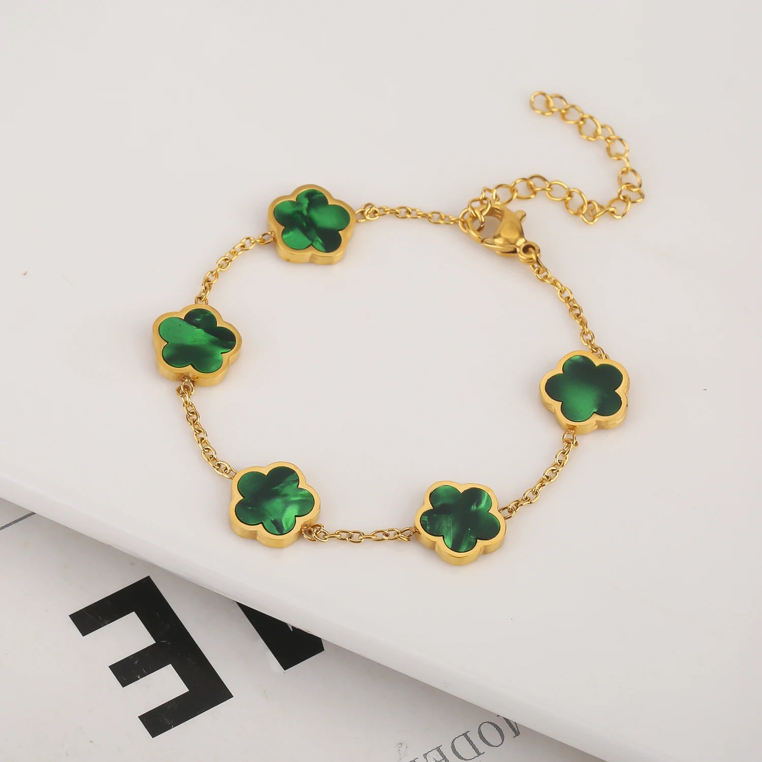 Stainless Steel Leaf Flower Jewelry Set | Non-Fading Minimalist Pendant Necklace, Earrings & Bracelet – Women’s Fashion Set