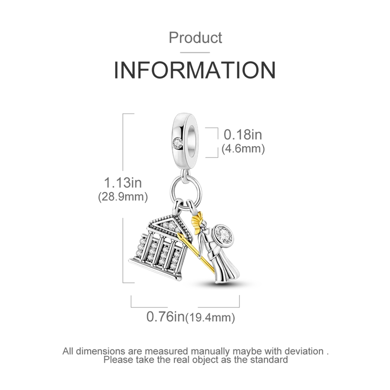 925 Sterling Silver Golden Zircon Saturn Flower Butterfly Charm Bead Fit 3MM Original Bracelet Women DIY Jewelry