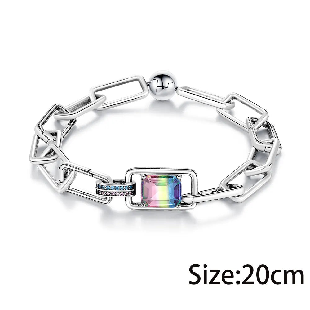 2025 925 Sterling Silver Bracelet | Elegant DIY Fashion Charm Bracelet for Women | Daily Wear Jewelry Making