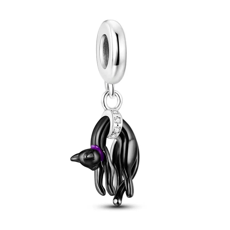 Cat Collection 925 Sterling Silver Charms Bead | Persian Bell & Multifarious Cat Dangle Fit Pandora Bracelet Necklace DIY Jewelry