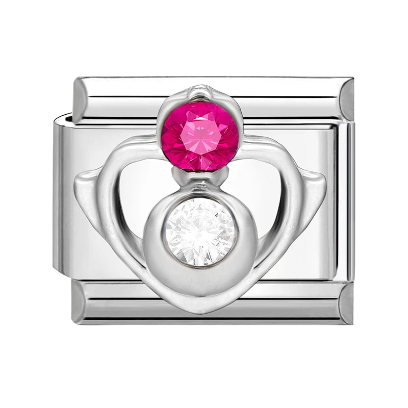 2025 Original Zircon Bow Knot Star Cherry Italian Charm | Stainless Steel 9mm Links DIY Modular Bracelet Jewelry Wholesale