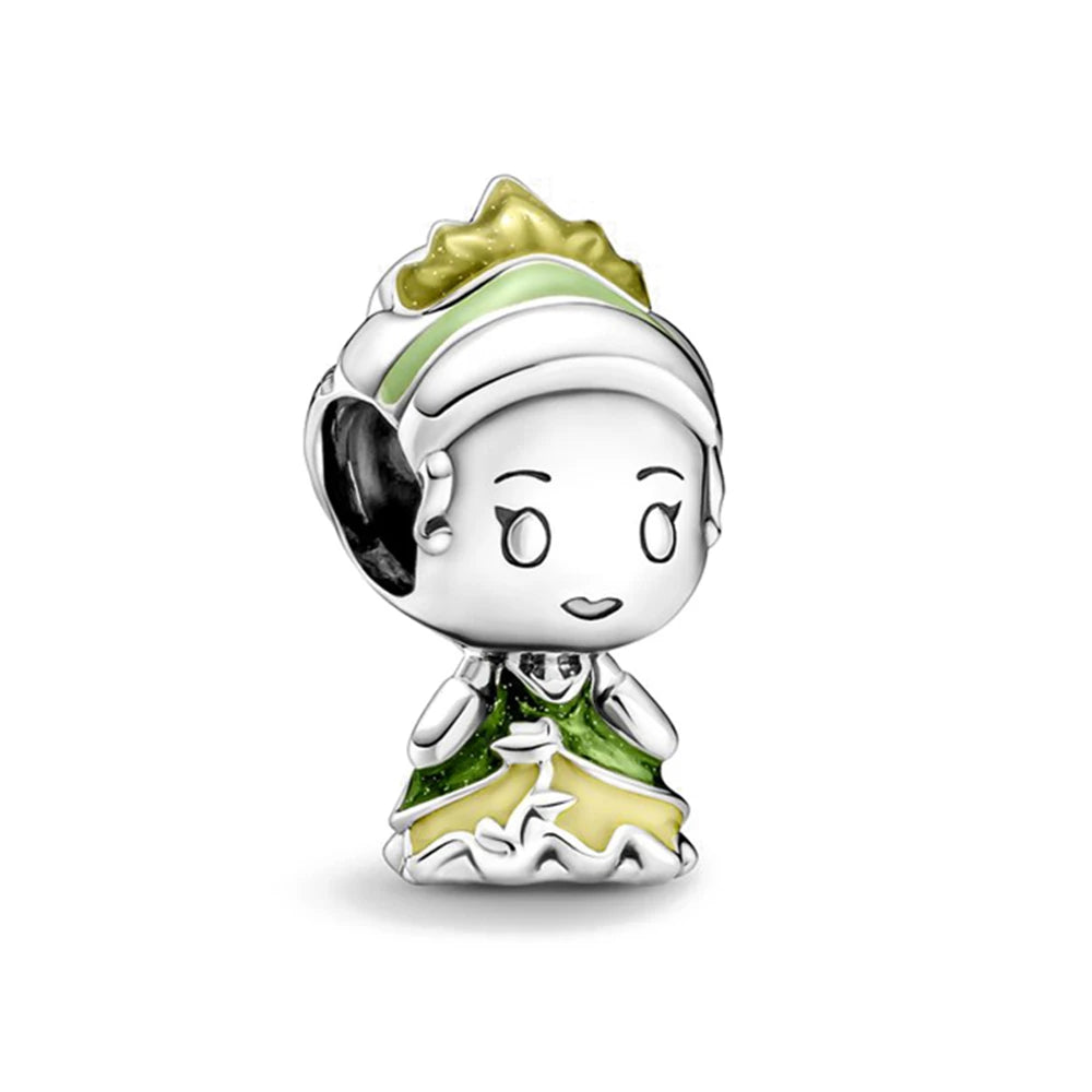 925 Sterling Silver Disney Mermaid & Elsa Princess Dress Charms | Fit Original Bracelet DIY Jewelry Gift for Women