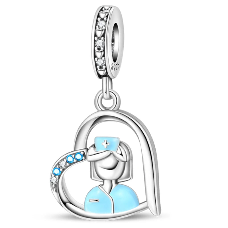 Original 925 Sterling Silver Luminous Lantern & Magic Cat Charm Bead | Glowing Angel Jungle Pendant for Bracelet Jewelry