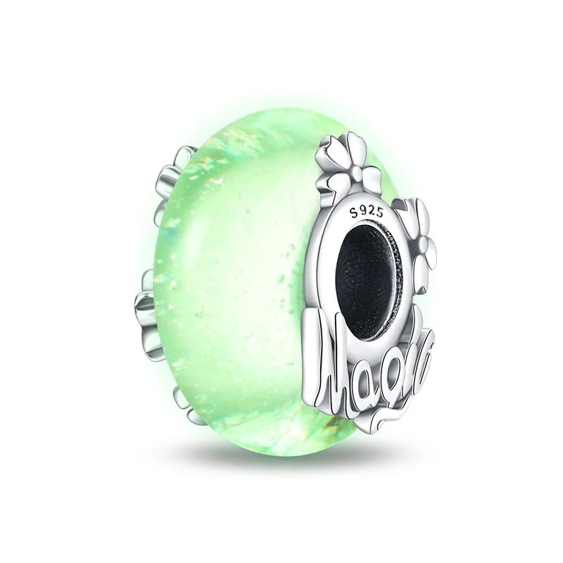 925 Sterling Silver Round Colored Zircon Spacer Beads – Fits Pandora Original Bracelets DIY Exquisite Party Jewelry