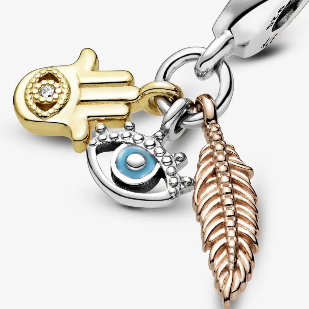 925 Sterling Silver Conch Crown Wings Charm | Fits Original Bracelet | DIY Women’s Love Jewelry Accessories