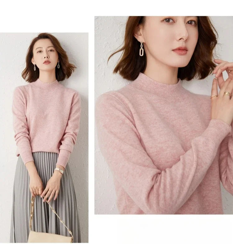 2025 Thick Warm Turtleneck Sweater for Women | Loose Fit Knitted Pullover | Autumn Winter Solid Color Jumper