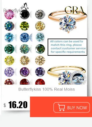 Butterflykiss 1CT Moissanite Pendant Necklace 925 Sterling Silver Bridal Jewelry