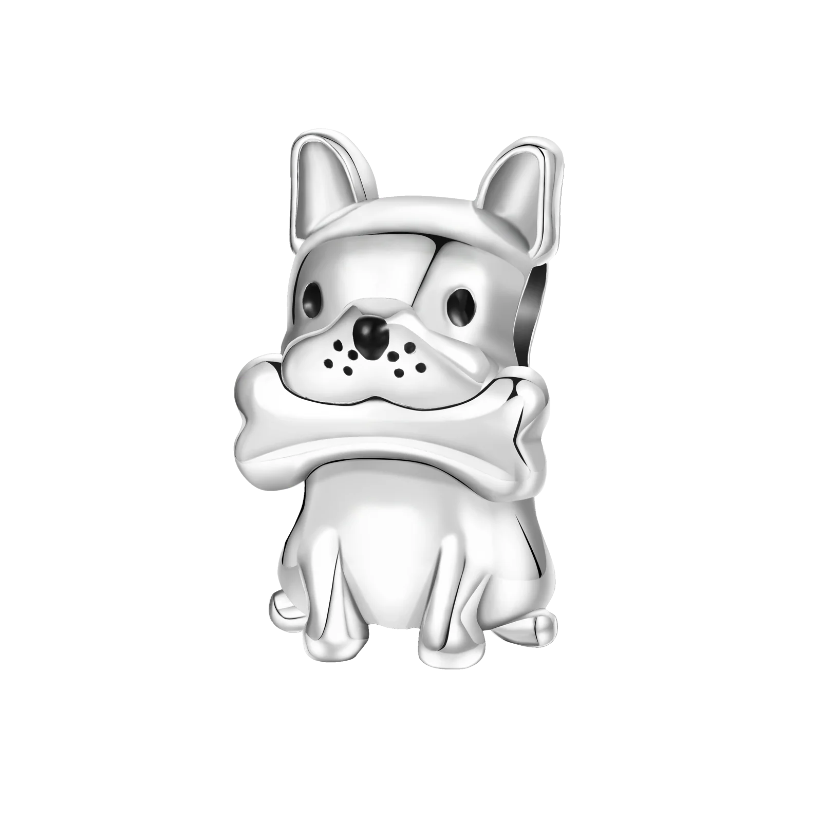 925 Sterling Silver Pink Cat & Dog Paw Charm Bead | Animal Claw Bone Beads for 925 Bracelet DIY Jewelry Gift