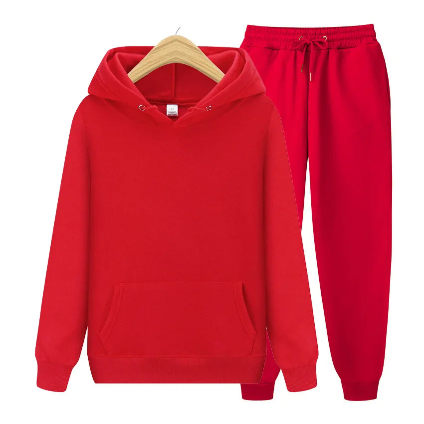 Women’s Hoodie & Pants Set 🍂 Autumn Winter Solid Color Pullover Suit ✨