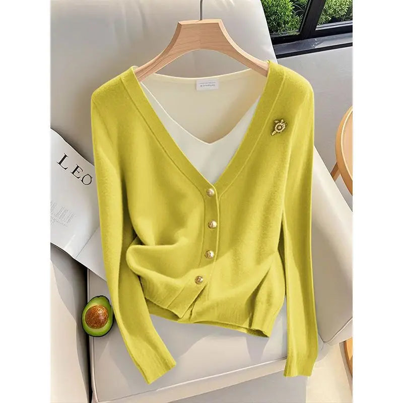 Women’s Thin Knit Cardigan Sweater | Autumn Casual Outerwear & Streetwear Jacket