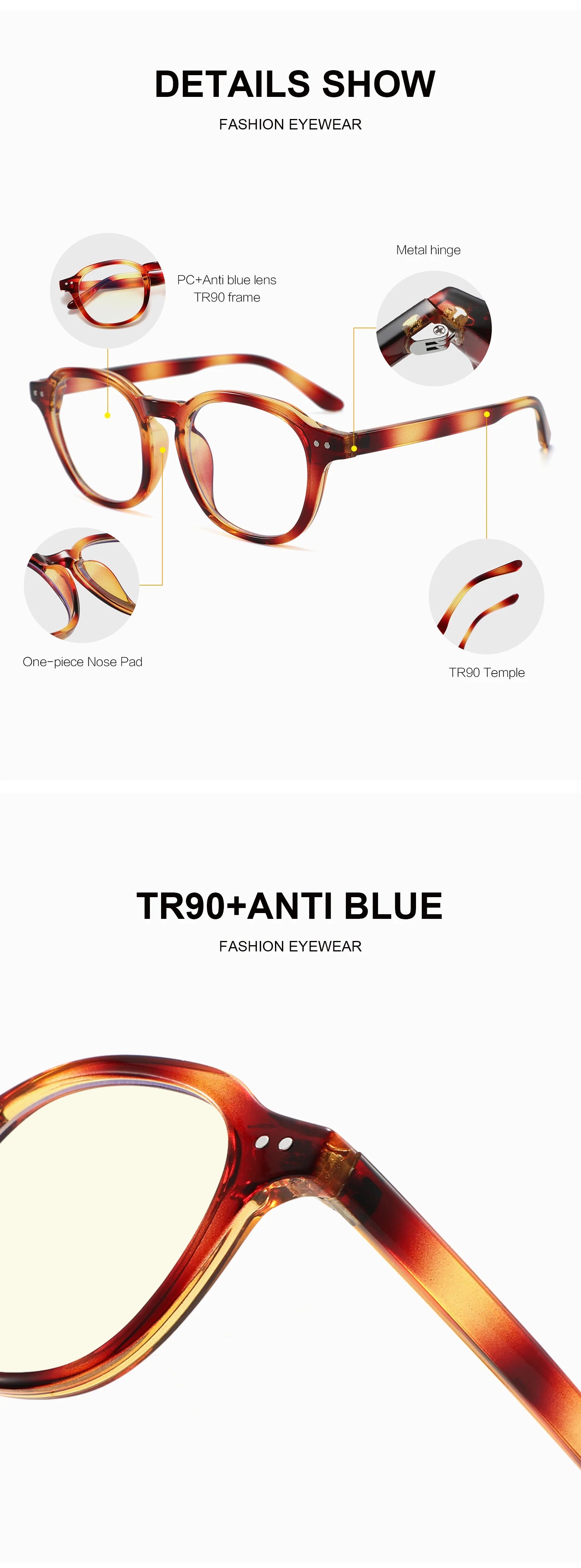 Fashion New Flat Mirror Sunglasses – Women High-End & Men Driving UV400 Metal Square Myopia Glasses