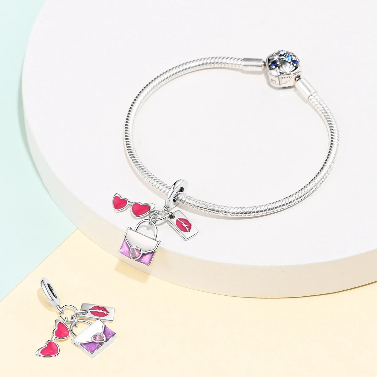 925 Sterling Silver Flying Bird & Butterfly Safety Chain Charm Beads for Original 3mm Bracelet – DIY Jewelry Gift