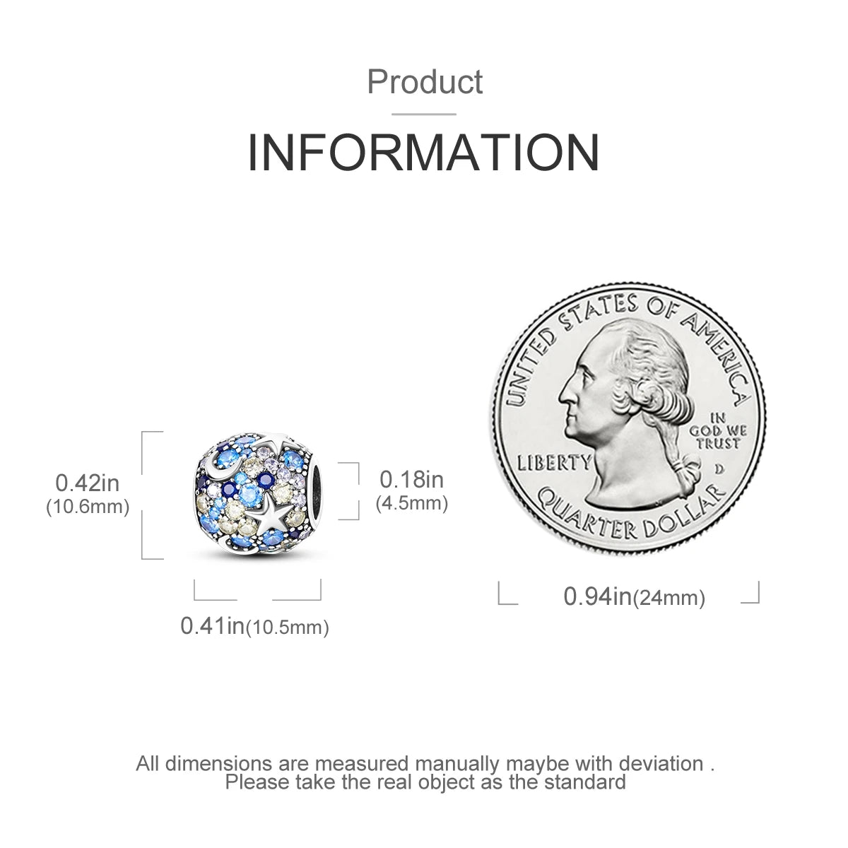 Silver Plated Colorful Glowing Moon & Stars Rainbow Dangle Charms | Fit Original Bracelet & Necklace | Women’s Jewelry Beads