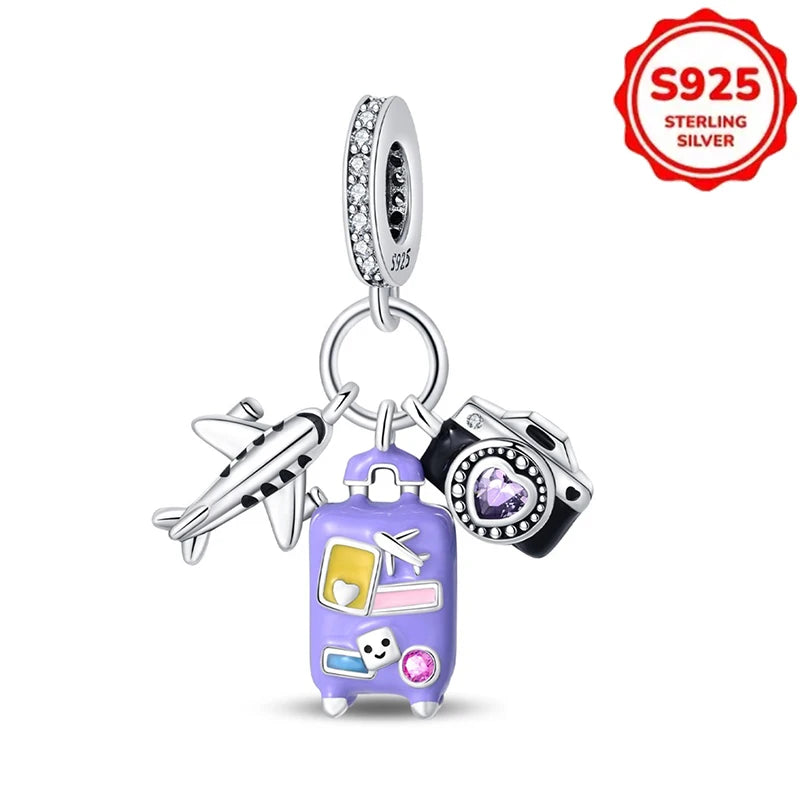 New Disney 925 Sterling Silver Cheshire Cat & Dumbo Charms – Original Bracelet Beads DIY Pendant Halloween Jewelry Gift