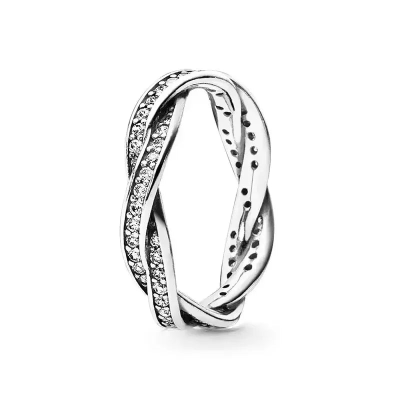 925 Sterling Silver Dazzling Crown Hearts Ring | Classic Luxury Women’s Charm Ring – Exquisite Jewelry Gift