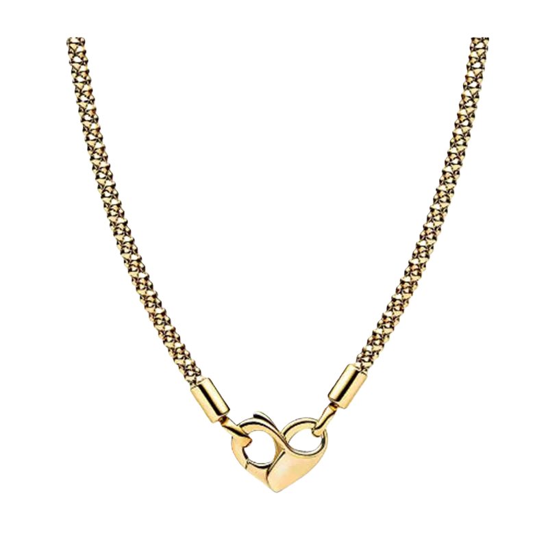 Popular 925 Sterling Silver Three-Color Heart & Ball Necklace | Women’s Exquisite Jewelry Gift