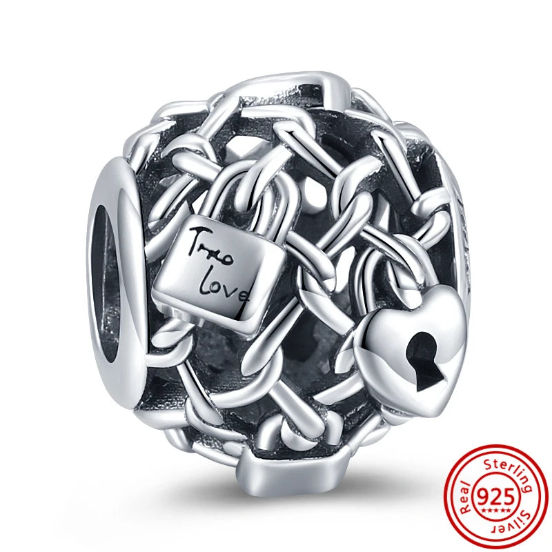 925 Sterling Silver Heart Pave Zircon Family Tree Charm | Fits Original Bracelet Women’s Luxury Jewelry Gift