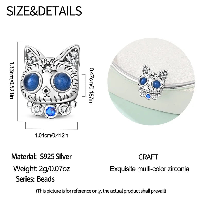 New Original 925 Sterling Silver Animal Charms | Cute Capybara, Elephant & Cat Beads for Bracelets DIY Jewelry