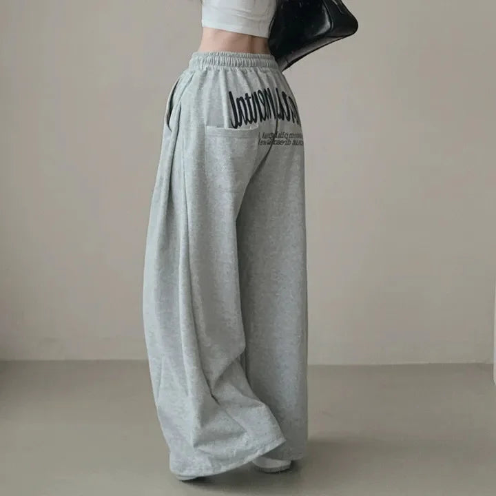 Women’s BF Hip Hop Y2K Sweatpants – Loose Wide Leg Drawstring Streetwear Sports Pants 👖🔥