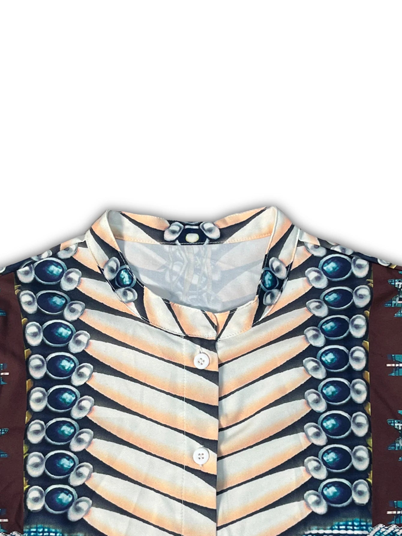 Women's Western Ethnic Print Shirt – Sexy Casual Slim Long Sleeve Holiday Style Top 🌿💃