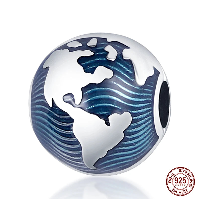 Blue Ocean Series 925 Sterling Silver Turtle Crab Mermaid Charms for 3mm Bracelet