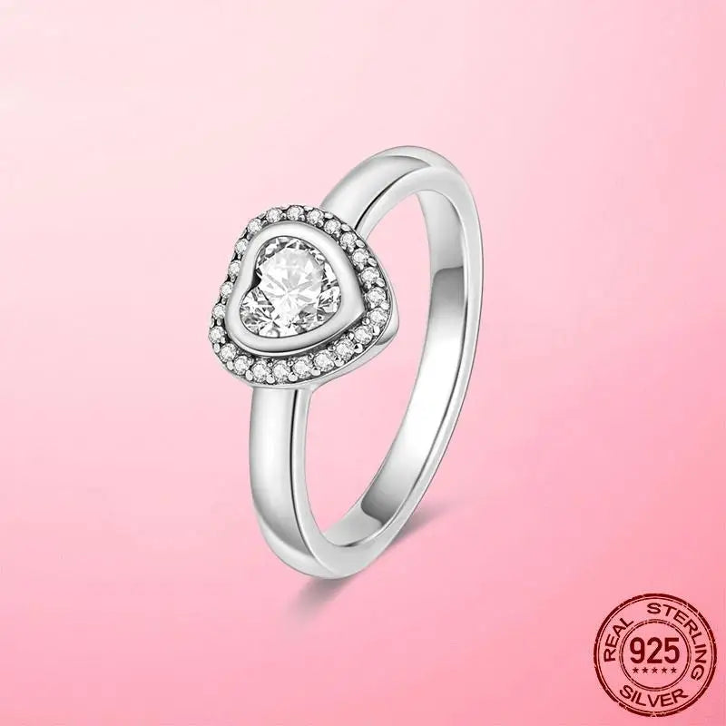 925 Silver Sparkling & Polished Lines Ring for Women | 2025 New Finger Ring | Wedding Engagement Jewelry Gift Anel