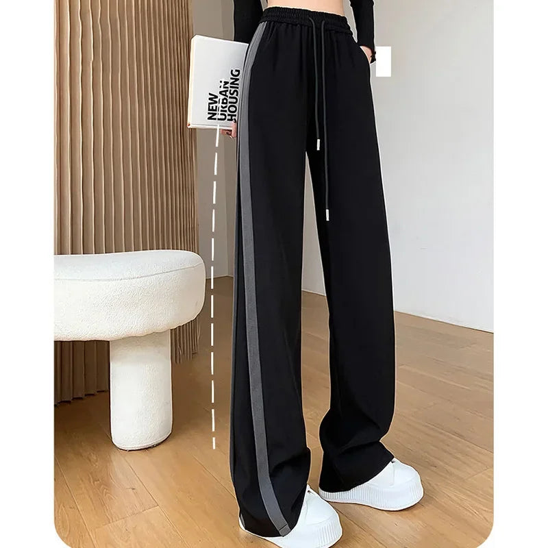 Women's High Waisted Wide Leg Pants | Summer Casual Sports Trousers | Comfortable Baggy Straight Leg Slacks