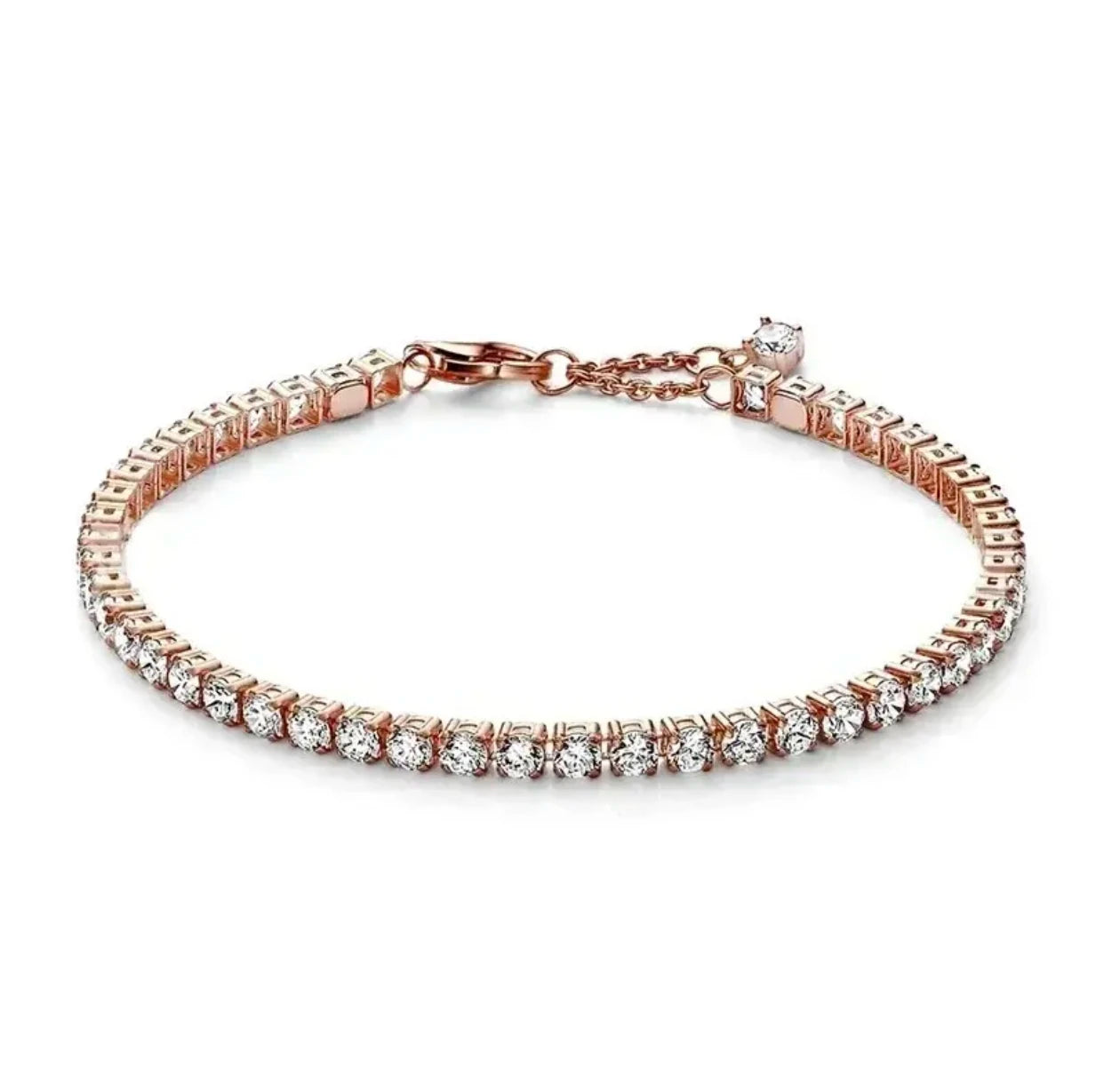 925 Sterling Silver Sparkling Heart Tennis Bracelet | Elegant Women’s Timeless Jewelry Gift